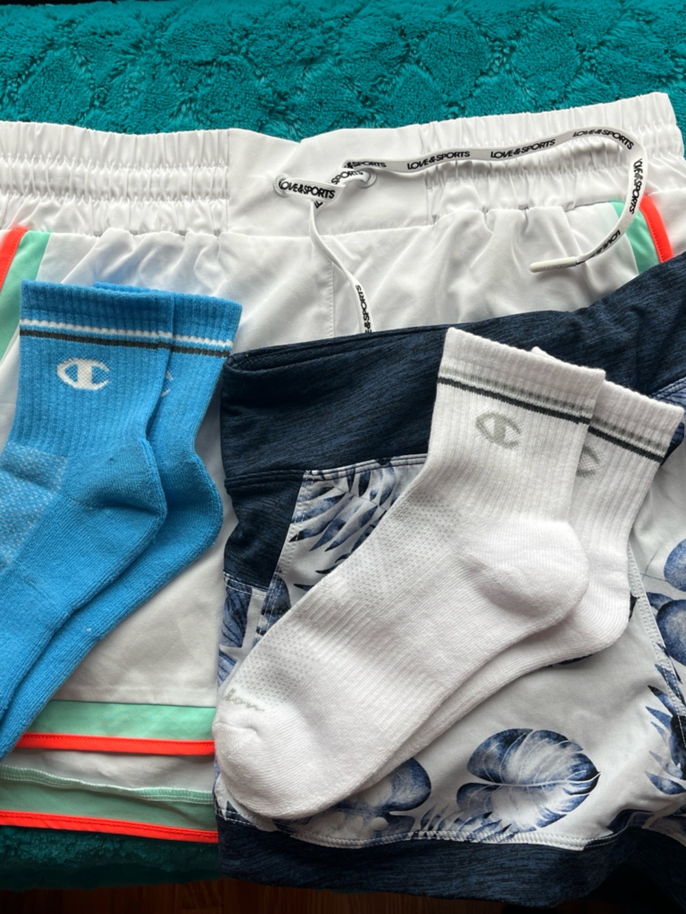 Women’s Swimming & Athletic Shorts with new socks